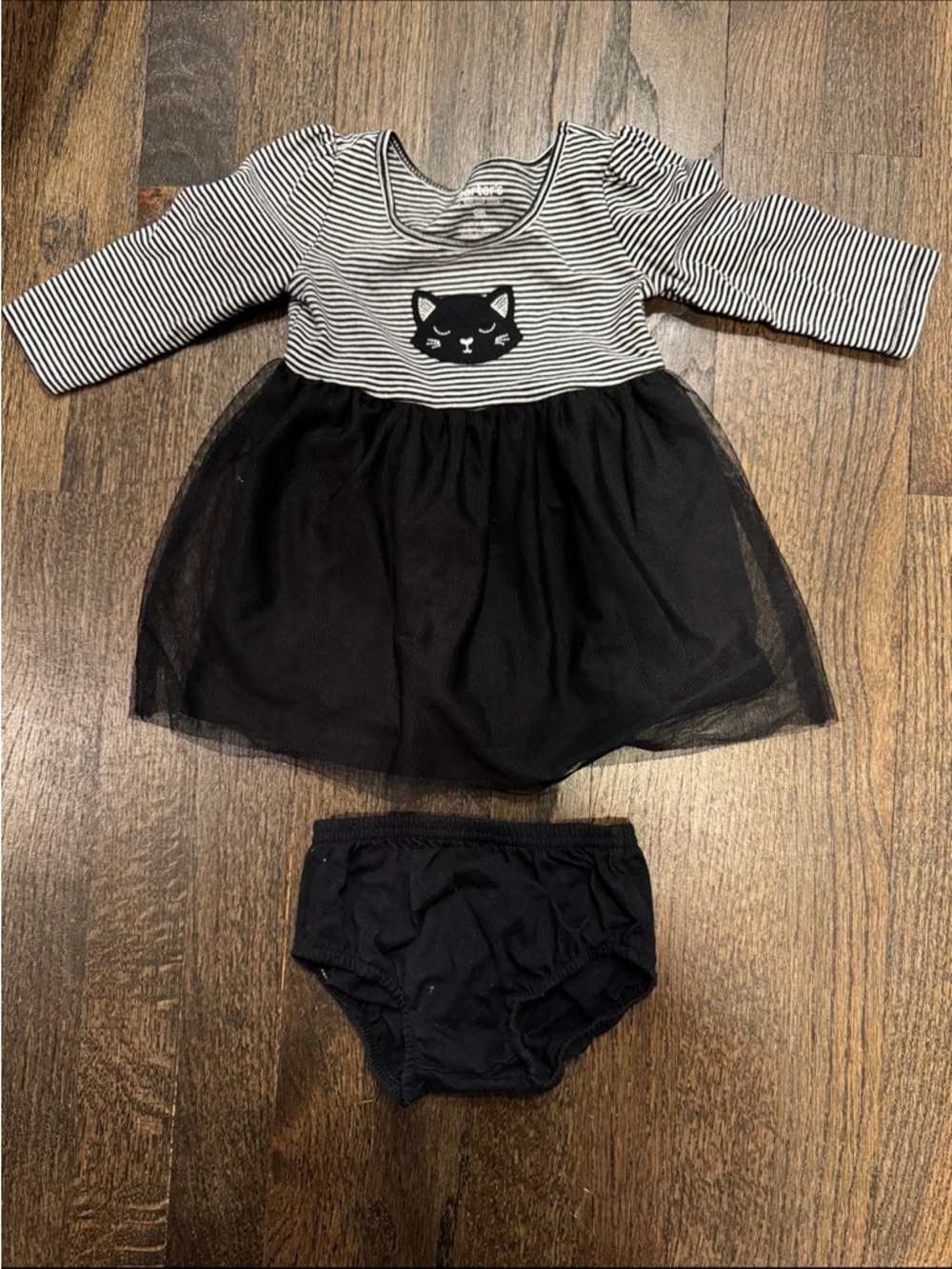 Baby cat dress with bloomers size 9 months
